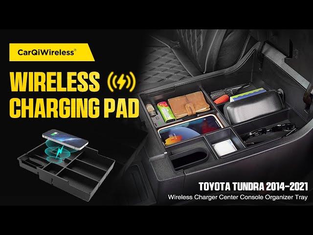 CarQiWireless Wireless Charger Center Console Organizer Tray for Toyota Tundra 2014 - 2021