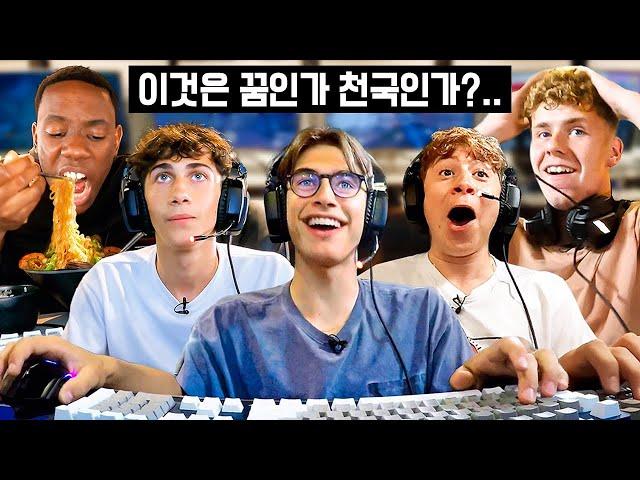 British Highschoolers go to a Korean Gaming Cafe for the first time!!