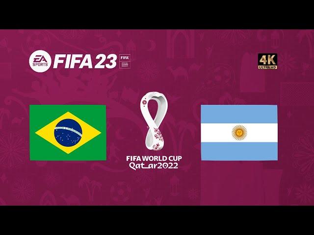 Brasil x Argentina | FIFA 23 Gameplay Copa do Mundo Qatar 2022 | Final [4K 60FPS]