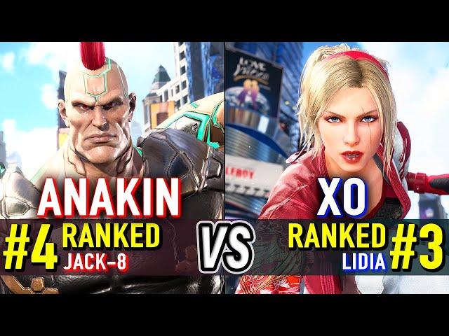 T8  ANAKIN (#4 Ranked Jack-8) vs XO (#3 Ranked Lidia)  Tekken 8 High Level Gameplay