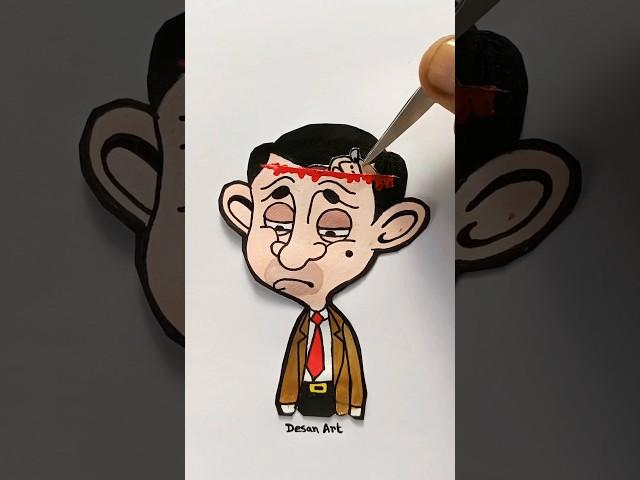 Mr Bean mind refresh 2  #shorts #art #drawing