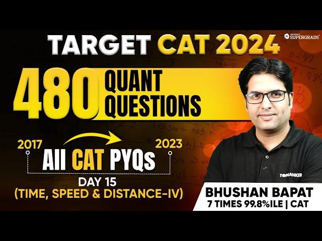 CAT Quant PYQs | Time, Speed & Distance - CAT Previous Year Questions | CAT 2017-23 PYQs | Day 15