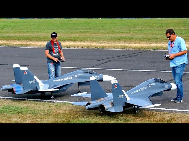 GREAT RC JET MODEL SHOW WITH 2X SUKHOI SU-30 MK ELSTER JET TEAM FLIGHT TO MUSIC