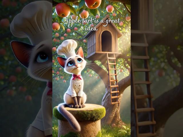 I Want Apple Tart  #Cooking #Kitten #CatShorts #Apple #France #AppleTart #Baking #Life #Cats