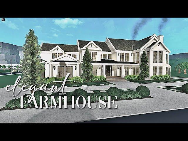 Bloxburg: Elegant Modernized Farmhouse | No Large Plot | Large Realistic House Build