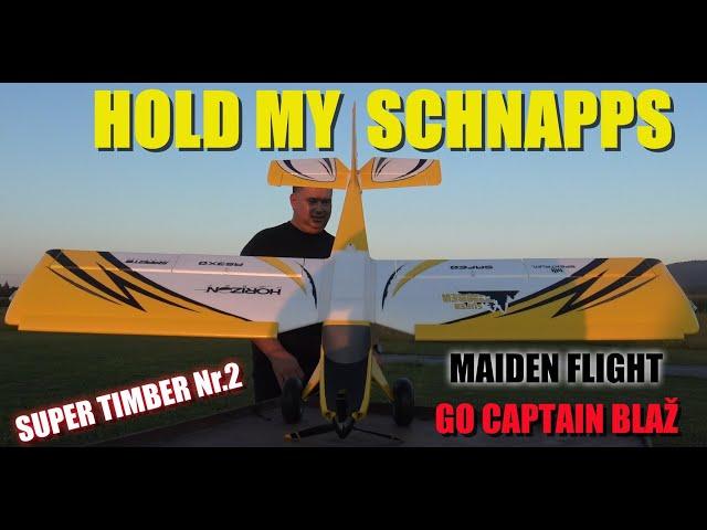 Super Timber 1.7m BNF Basic RC plane 6S power MAIDEN FLIGHT by Captain Blaž