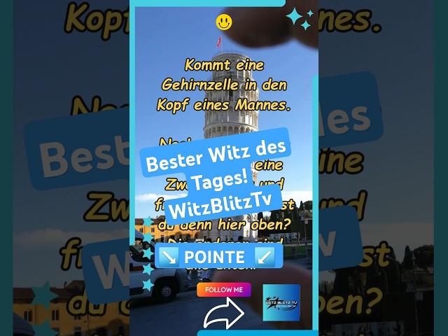  BESTER WITZ DES TAGES! Kommt eine Gehirnzelle in den Kopf eines Mannes. #witze  #comedy  #reels