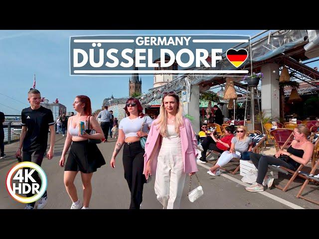 Wonderful May Day in Düsseldorf, 4K HDR Germany City Walk in 2024