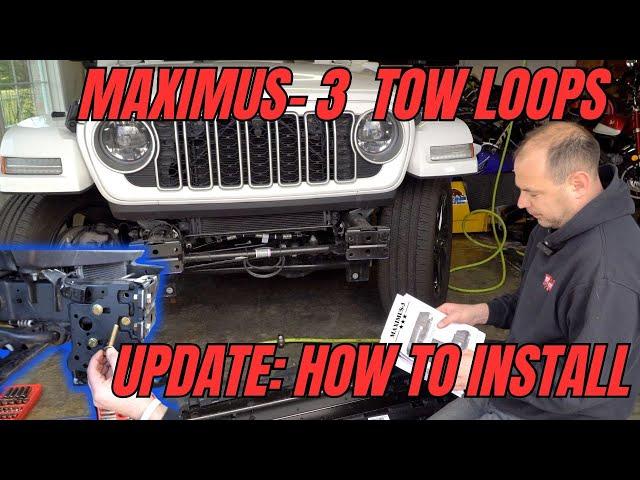 How To Install Maximus-3 Tow Loops On 2024 Jeep Wrangler 4xe Flat Towing Behind RV