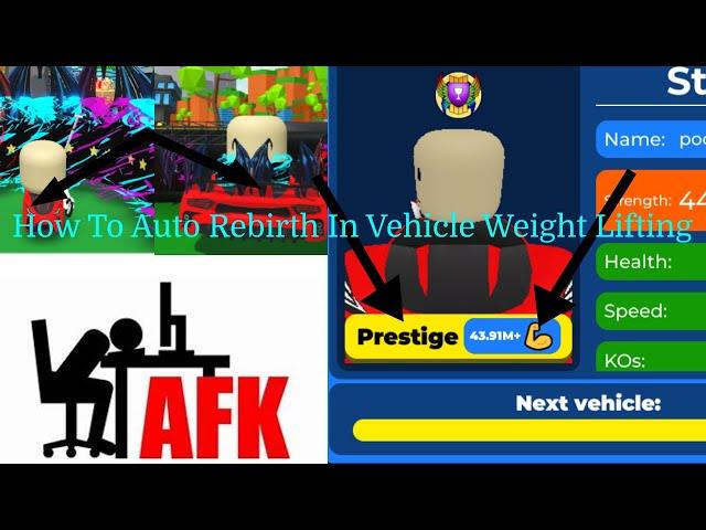 How To Auto Rebirth In Vehicle Weight Lifting | Roblox