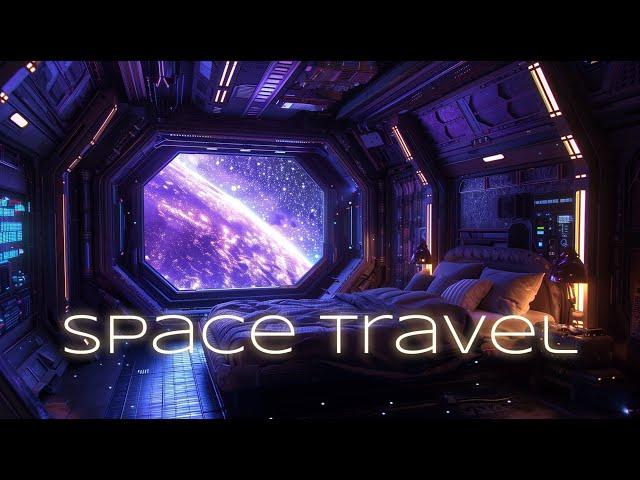 Space Travel Ambience and Music | going on a trip in a spaceship across the universe