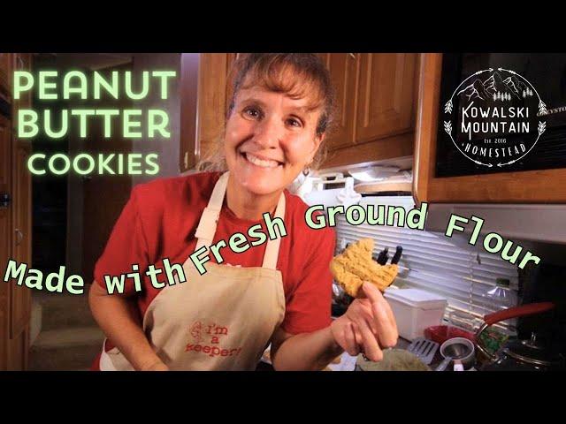 Peanut Butter Bliss: Peanut Butter Cookies Made with Fresh Ground Flour | Bake with Me