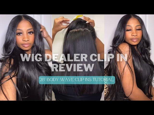 Wig Dealer Seamless Clip Ins Tutorial | Using Water Color Method | so flat like tape ins 