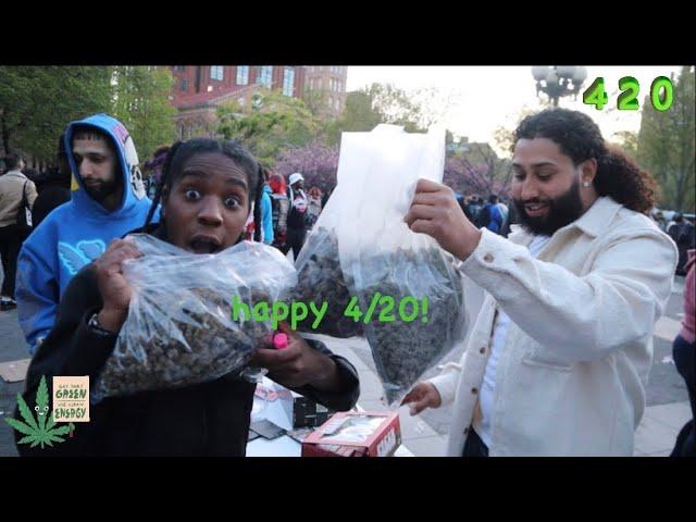 Asking strangers for free weed on 4/20 