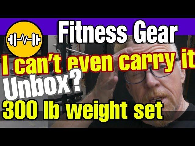 Fitness Gear 300 pound Olympic weight set. What's in the boxes?