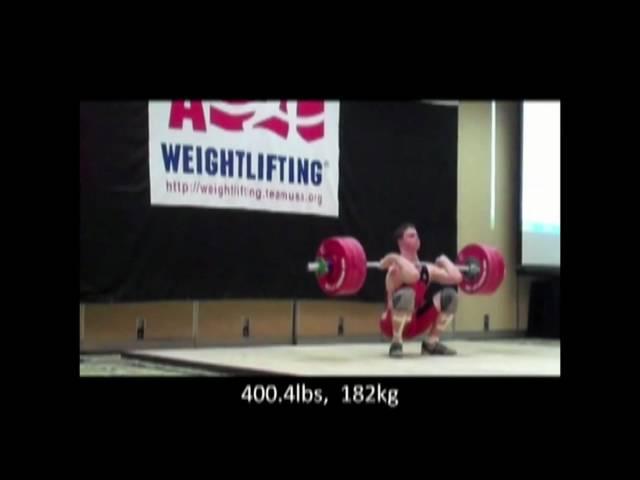 Ian Wilson C&J 182kg/400lbs @ age 16 [2010 American Open]