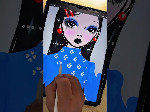 Art can be a type of meditation  #pidgindoll #drawing #ipaddrawing #procreate #fashionillustration