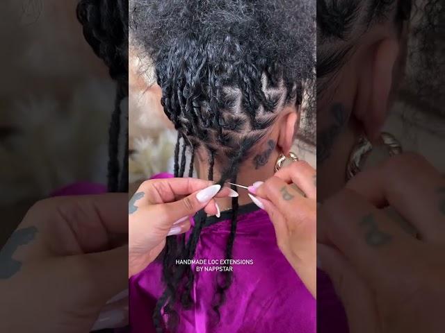 Handmade Curly Loc Extensions  Book Appointment now www.NappStar.com #locs #locstyle