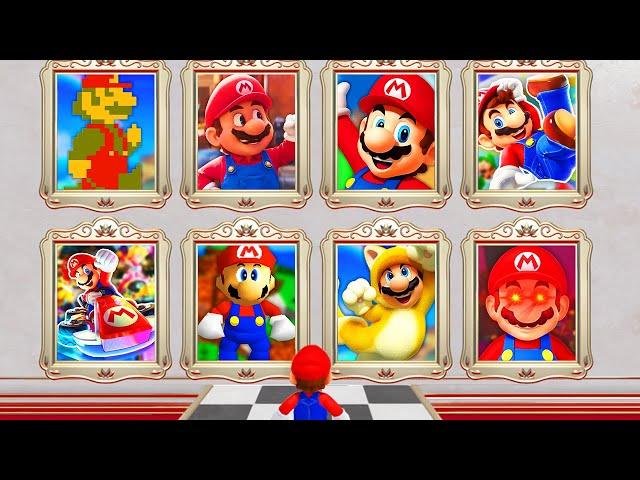 What happens when Mario enters All Mario Paintings in Super Mario Odyssey?