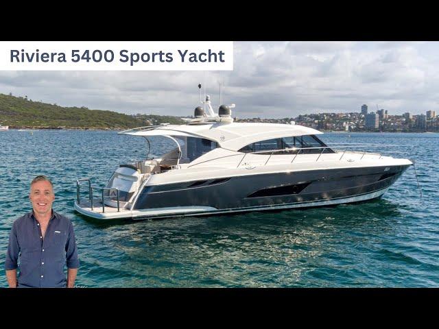 $1.9 Million Riviera 5400 Sport Yacht Boat Walkthrough & Review