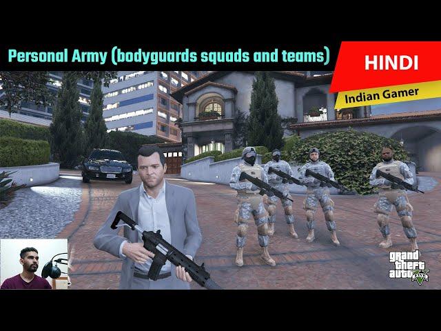 GTA 5 -Install Personal Army (Active bodyguards squads and teams) Mod | Personal body Guards | Hindi