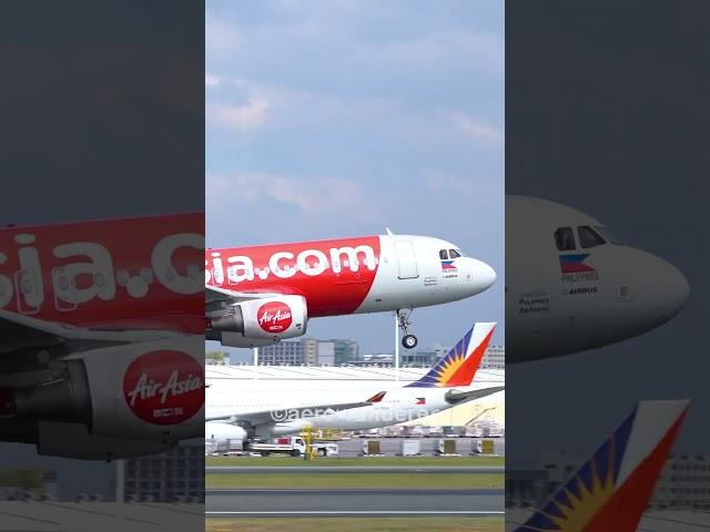 AIR ASIA A320-200 landing at Manila Airport #shorts #plane #airasia #a320 #landing #manila #flight