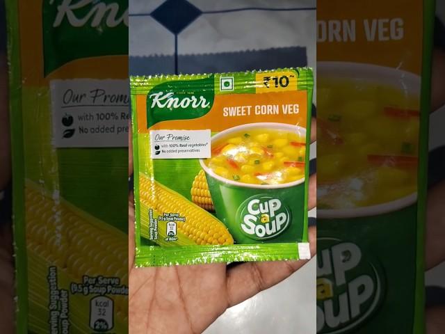 Knorr Sweet Corn veg Instant soup Review in 10 Sec #food #shorts #soup