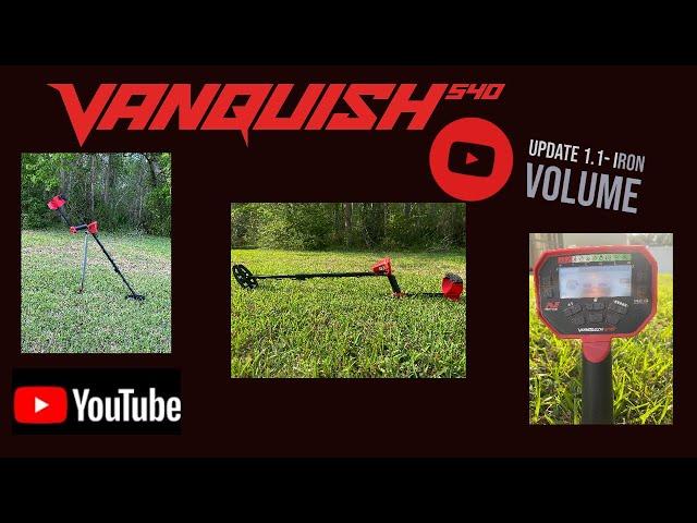 Minelab Vanquish 540 Update 1.1 New Iron Volume Feature