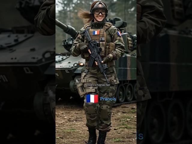 women soldiers in various countries #shorts #midjourney #army