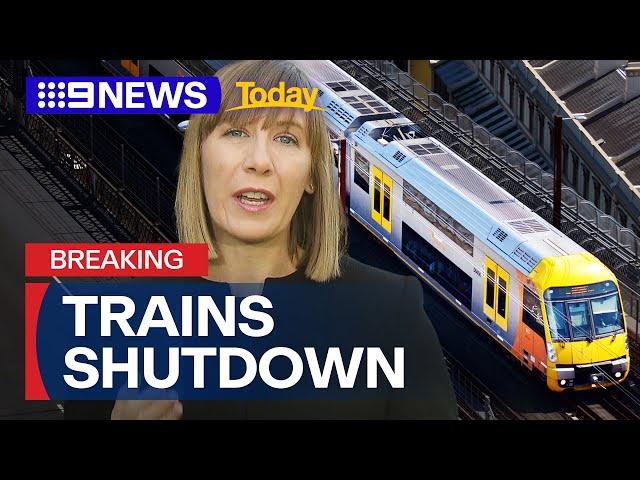 NSW Transport Minister Jo Haylen on Sydney train shutdown | 9 News Australia