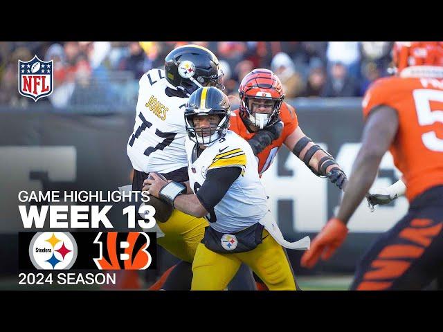 Pittsburgh Steelers vs. Cincinnati Bengals | 2024 Week 13 Game Highlights