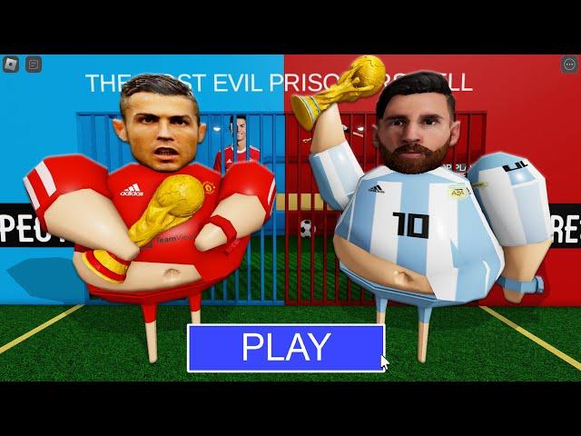 RONALDO BARRY Vs MESSI BARRY in BARRY'S PRISON RUN! New Scary Obby (#Roblox)