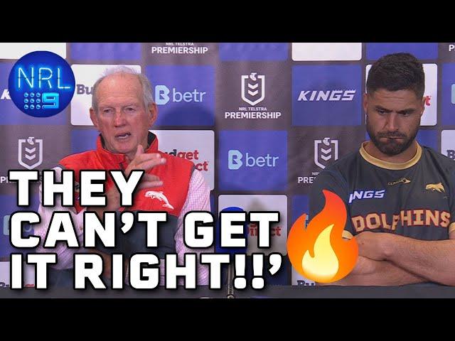 Furious Wayne Bennett SCOLDS the refs and bunker: NRL Presser | NRL on Nine