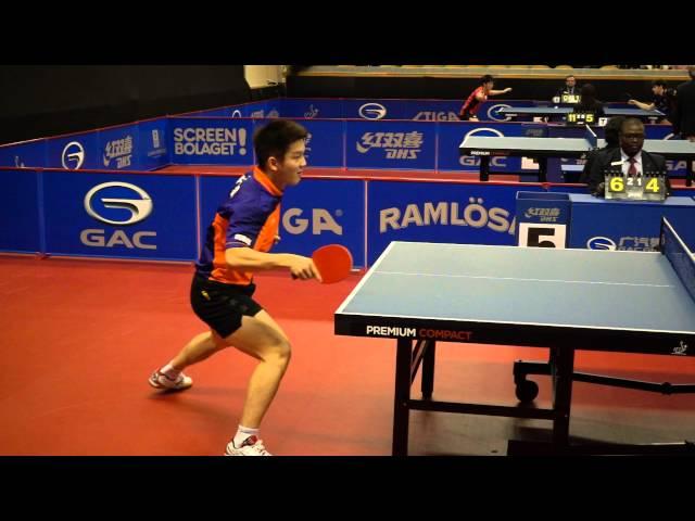 Table tennis in slow motion (240fps). Fan Zhendong, forehand loop