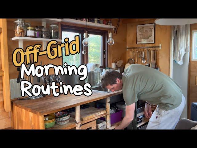 A Typical Morning in My Off-Grid Tiny House I Enjoying The Simple Life in The Forest ️