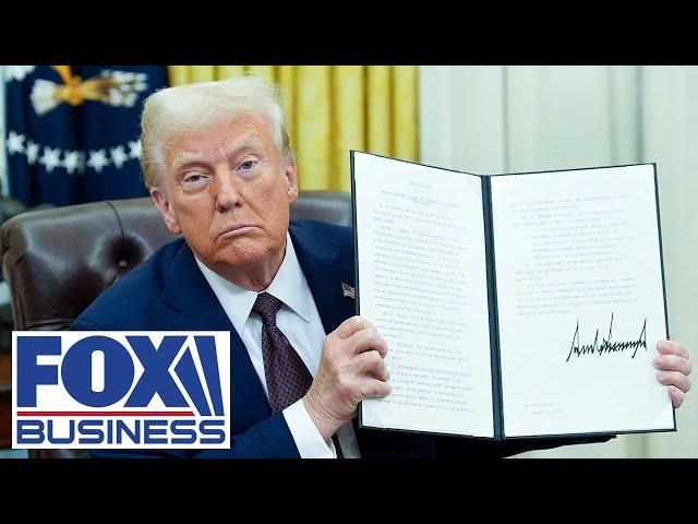 Trump signs executive orders from Oval Office