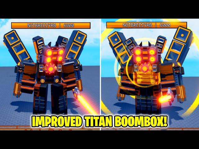 How to get IMPROVED TITAN BOOMBOX in SUPER BOX SIEGE DEFENSE!! (ROBLOX)