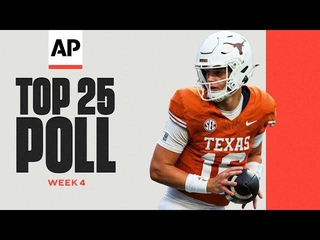 AP Top 25 Poll Released: Texas JUMPS Georgia after Dawgs struggle at Kentucky | Week 4