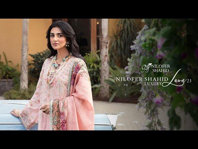 Meeras.ns Luxury Lawn Collection’23 | Nilofer shahid luxury lawn unstitched collection Summer'23