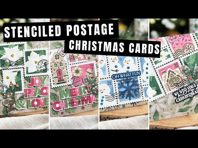 Stenciling Christmas Postage - DIY Cards for the Holidays!