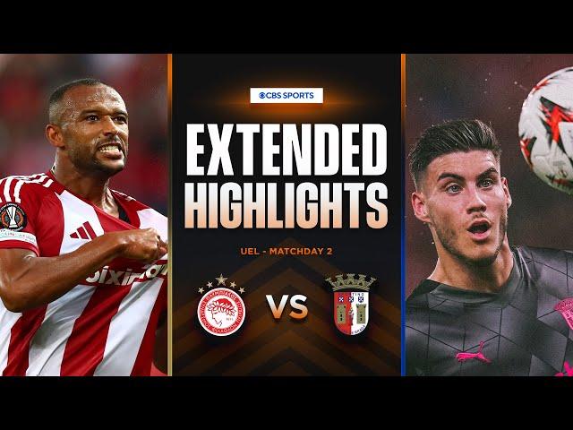 Olympiacos vs. Braga: Extended Highlights | UEL League Phase MD 2 | CBS Sports Golazo - Europe