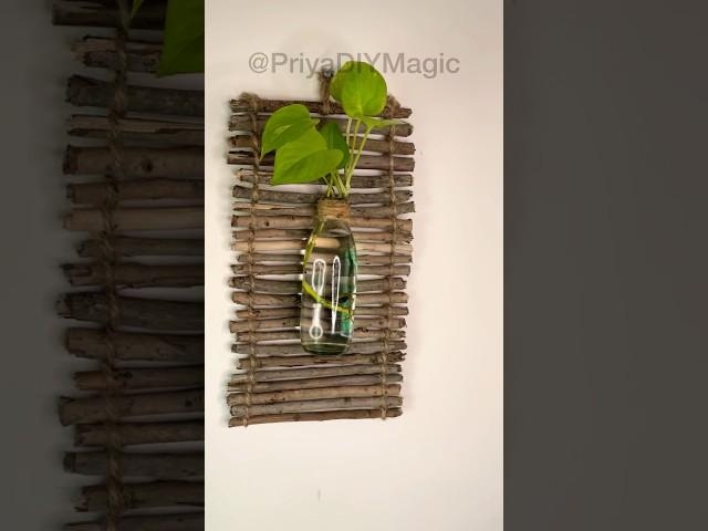 DIY Hanging Planter from a Glass Bottle in Minutes!  Easy, Upcycled, and Stylish! #ecodecor #viral