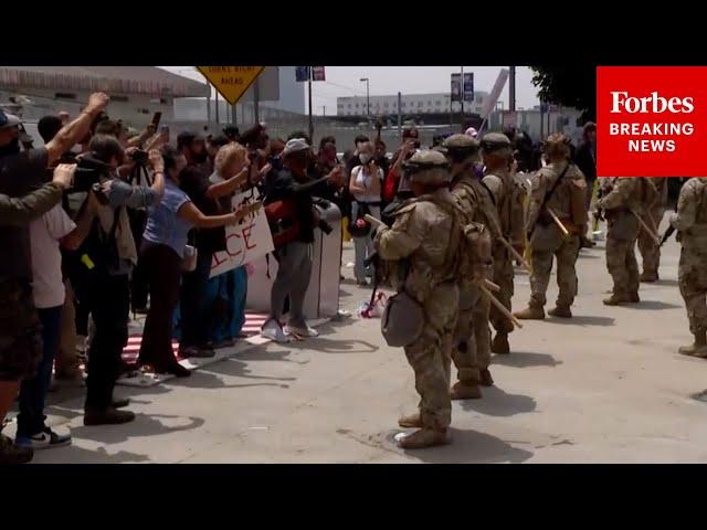 BREAKING NEWS: Tensions Mount As Anti-ICE Demonstrators Confront National Guard Troops In L.A.