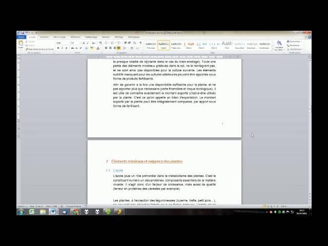 Word 2010 - Sauts de section + renumérotation des pages