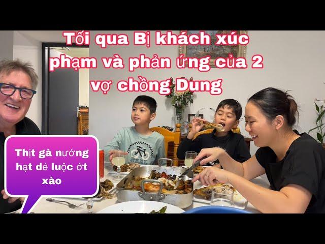 Thịt gà nướng ớt xào/chuyện bị Khách xúc phạm khinh bỉ ở nhà hàng tối qua và phản ứng của 2 vợ ck