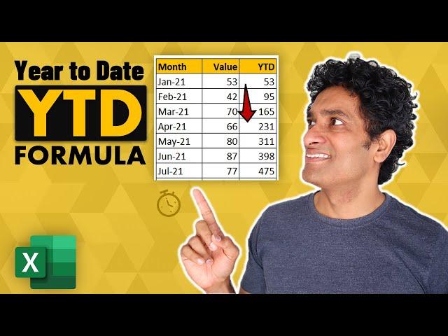 Try this SMART formula to calculate YTD in Excel (works for Financial Years too!)