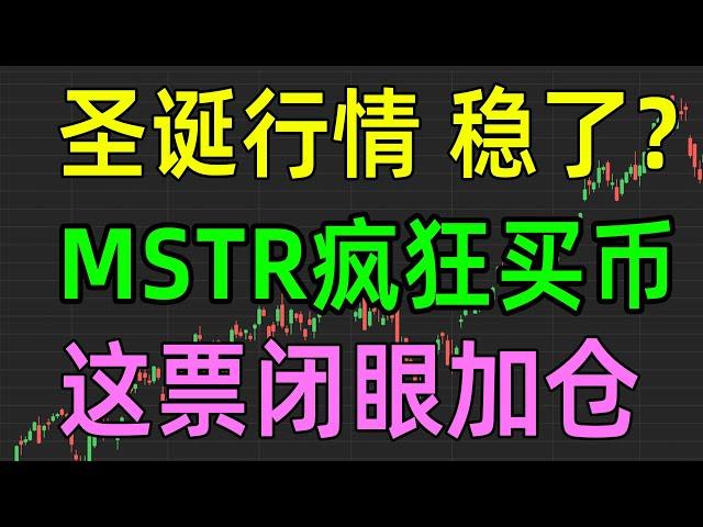 （开头卡频）美股收评1223，圣诞行情稳了？MSTR疯狂买币，这票闭眼加仓