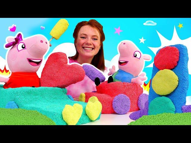 Spielspaß mit Peppa Wutz. Kugelknete. Spielzeug Video mit Irene