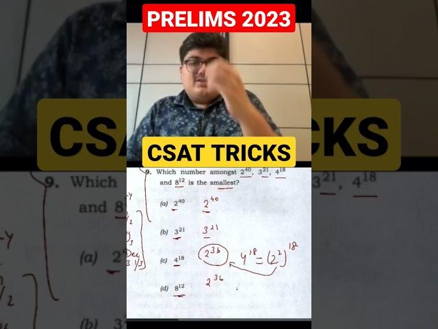 CSAT Trick - UPSC Prelims 2023 #upsc #ias #upscmotivation #aspirants #upscvlog #upscshorts
