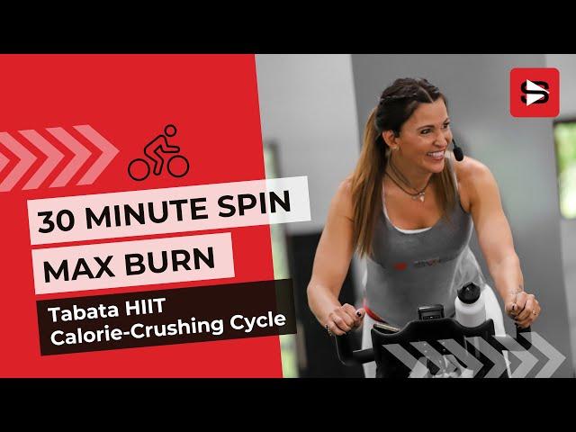 30 Minute HIIT Spin Class (MAX BURN Tabata) w/ Cat Kom | Amazing Workout for Fat Loss!!